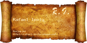 Rafael Ipoly névjegykártya